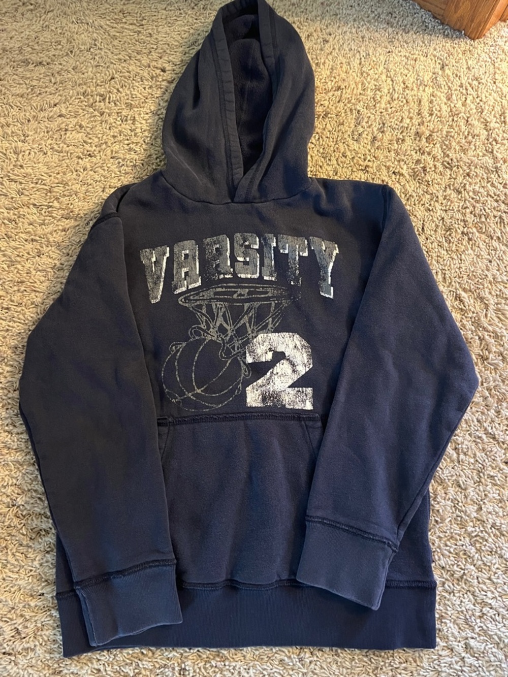 The Children's Place Navy Varsity Basketball Hooded Sweatshirt
